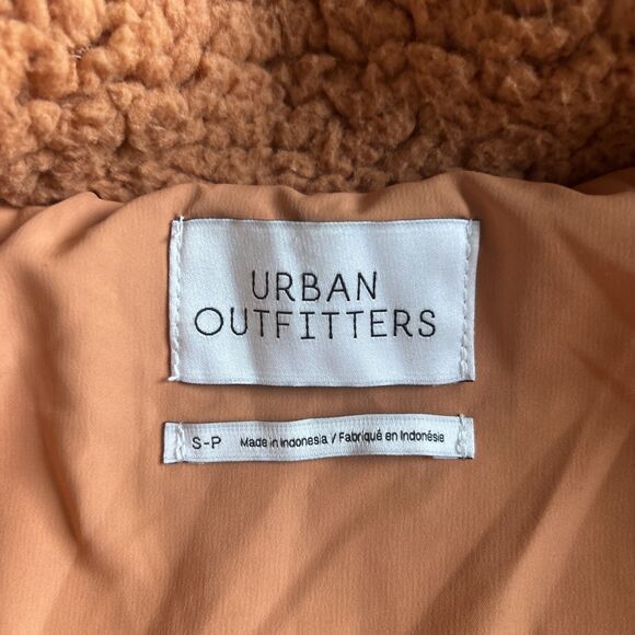 Urban Outfitters Willow Fleece Teddy Jacket Women's OrangeOversized Coat -Small - Picture 6 of 11